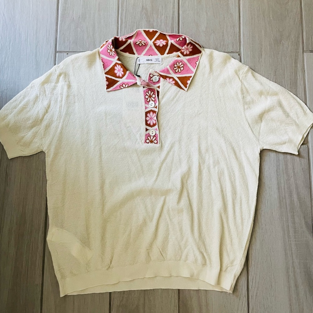 Floral polo shirt🌼